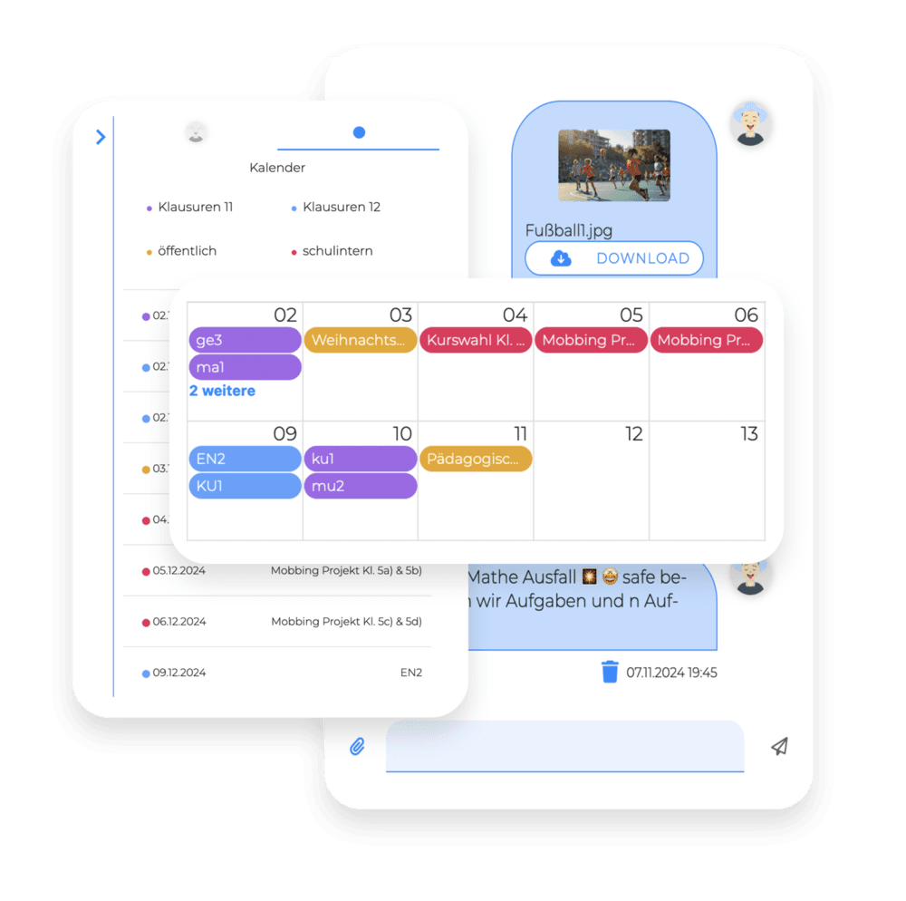 Abstract 3D shapes, bubbles in orange and blue.